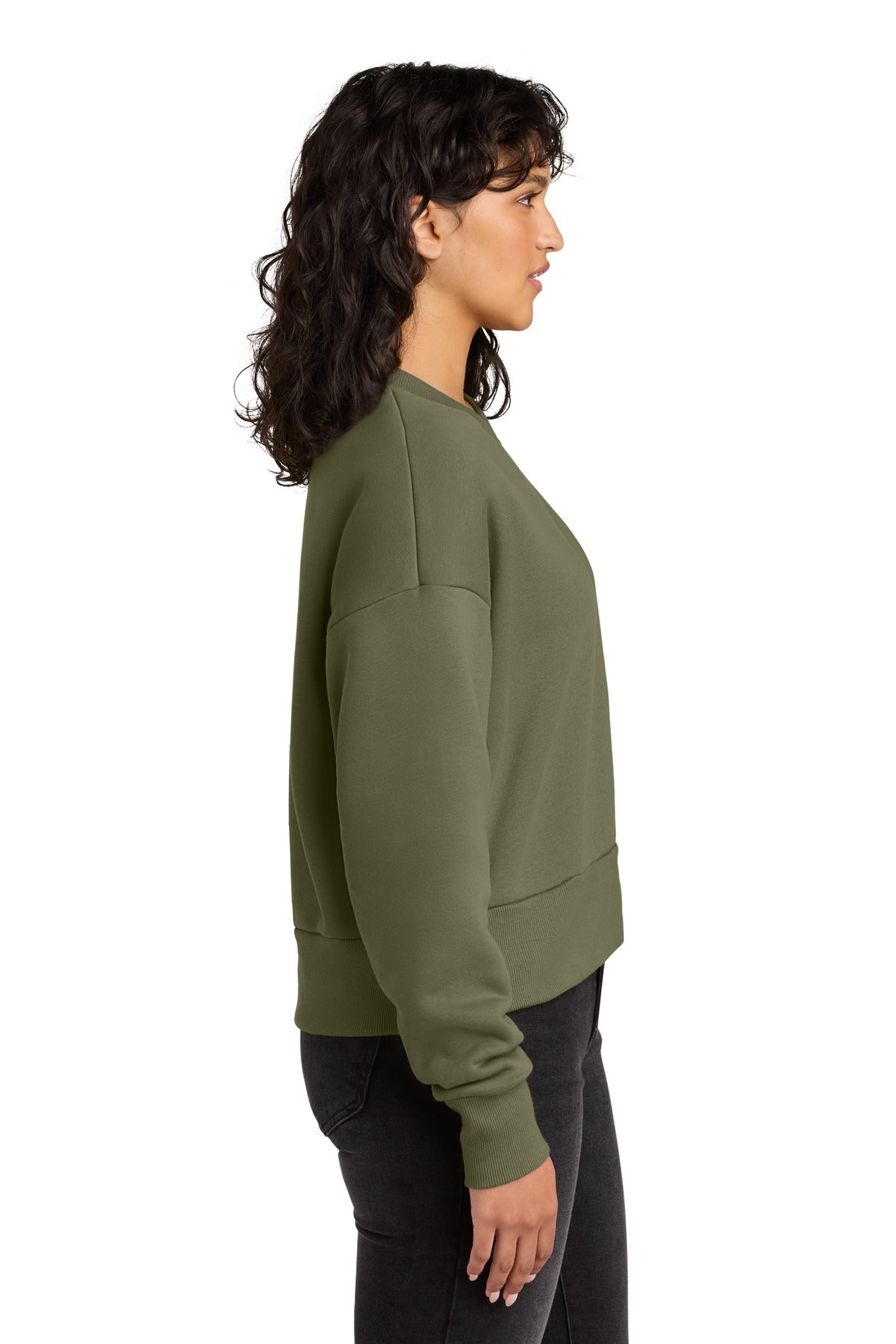 LightOlive Next Level Apparel Women's Heavyweight Sweatshirt NL9087