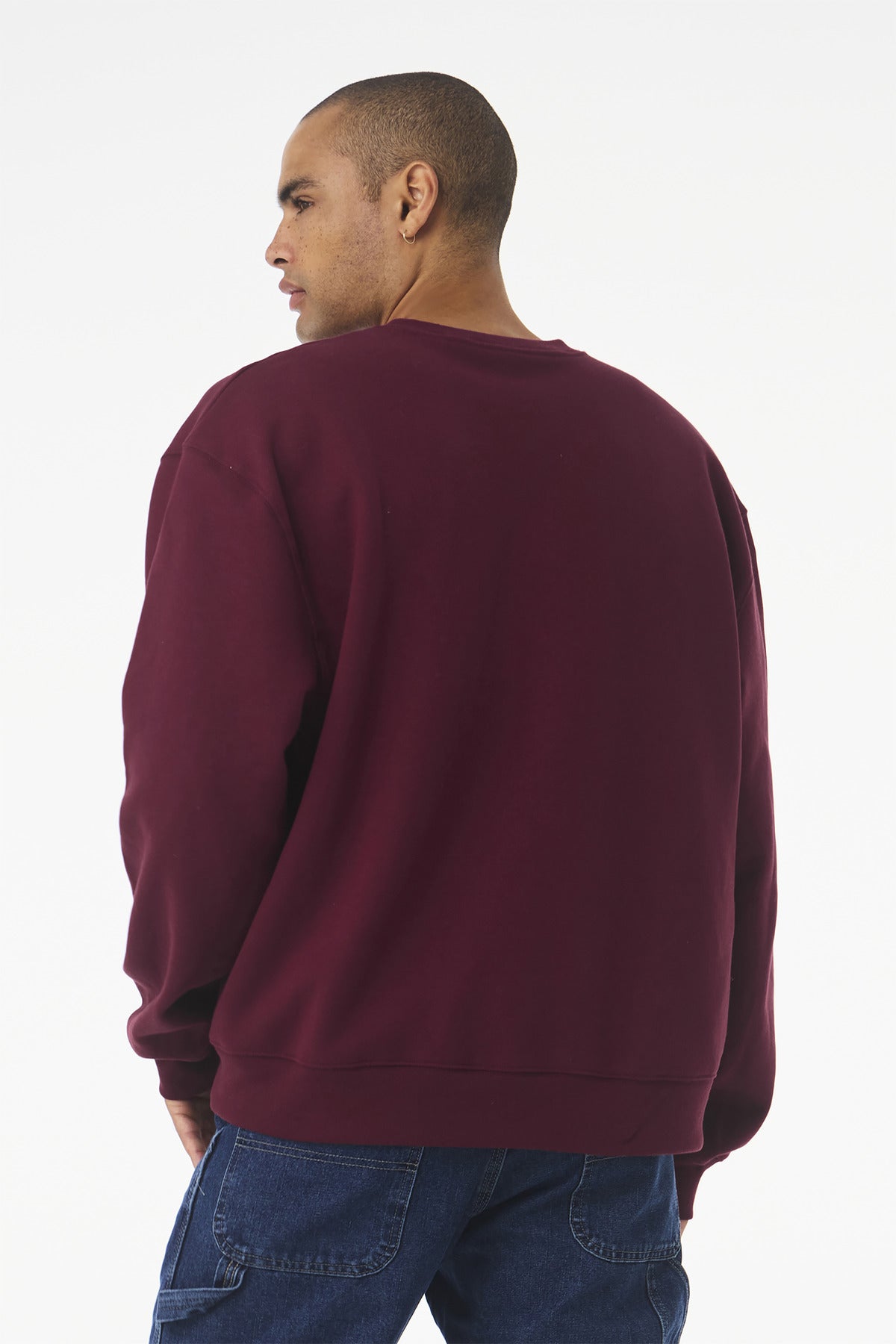 Maroon BELLA+CANVAS Unisex 10-Ounce Heavyweight Crewneck Sweatshirt BC4711