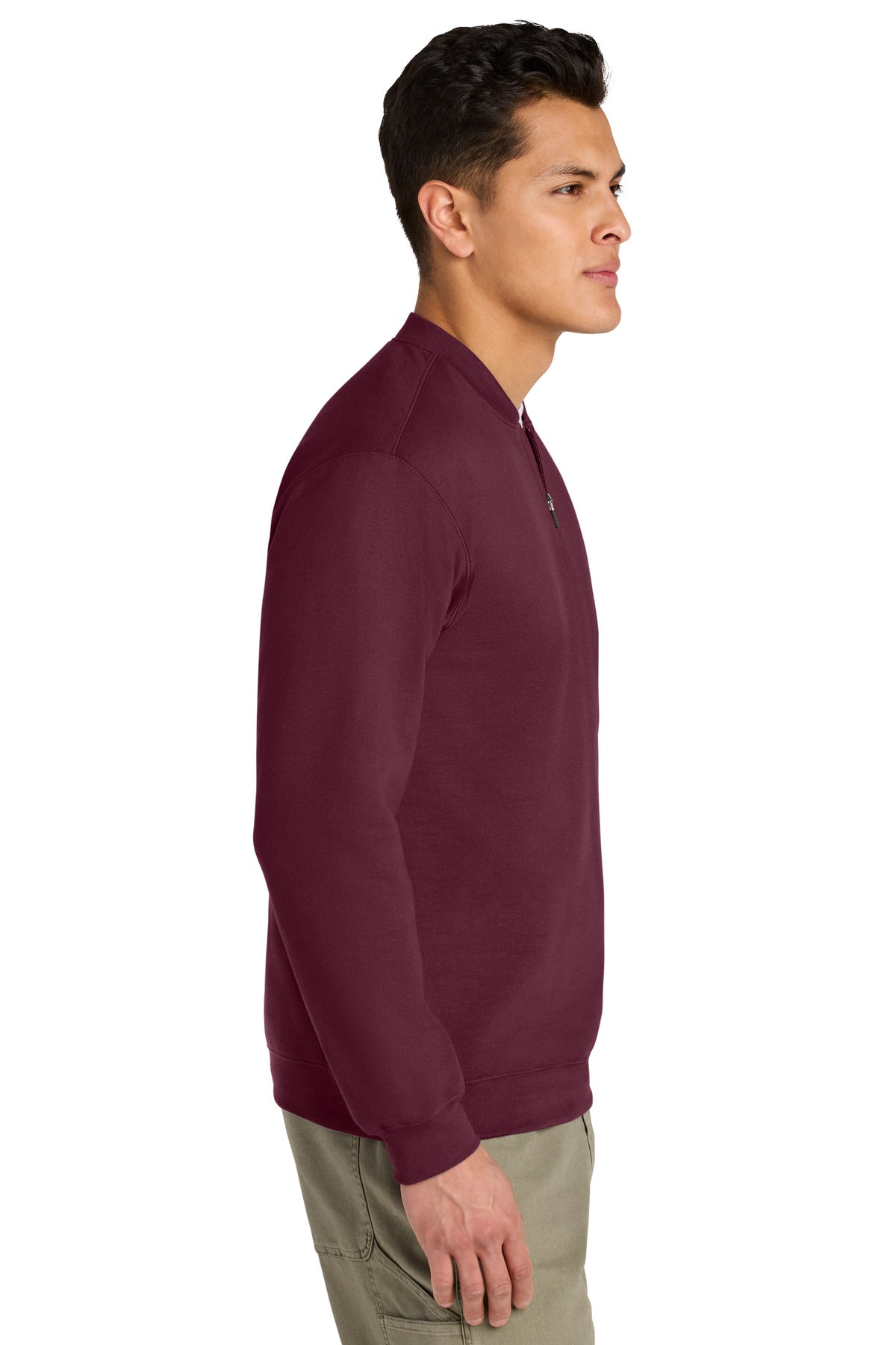 Maroon Gildan Softstyle Midweight Fleece 1/4-Zip SF008
