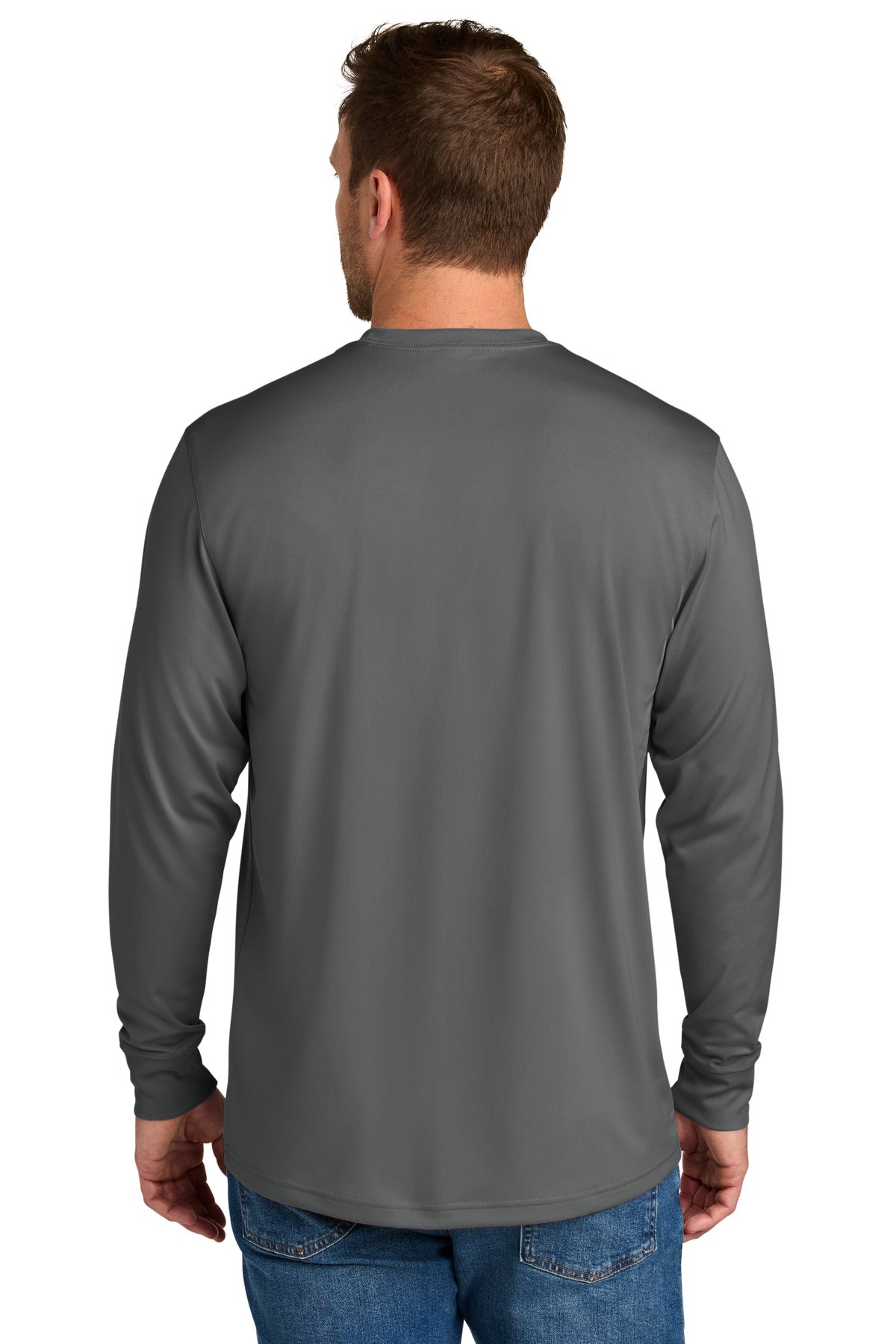 MetalGrey CornerStone Workwear Pro Long Sleeve Pocket Tee CS440LSP