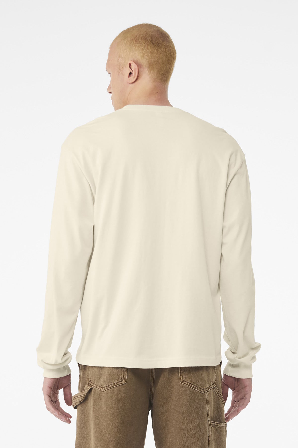 Natural BELLA+CANVAS Unisex 6-Ounce Heavyweight Long Sleeve Tee BC3511