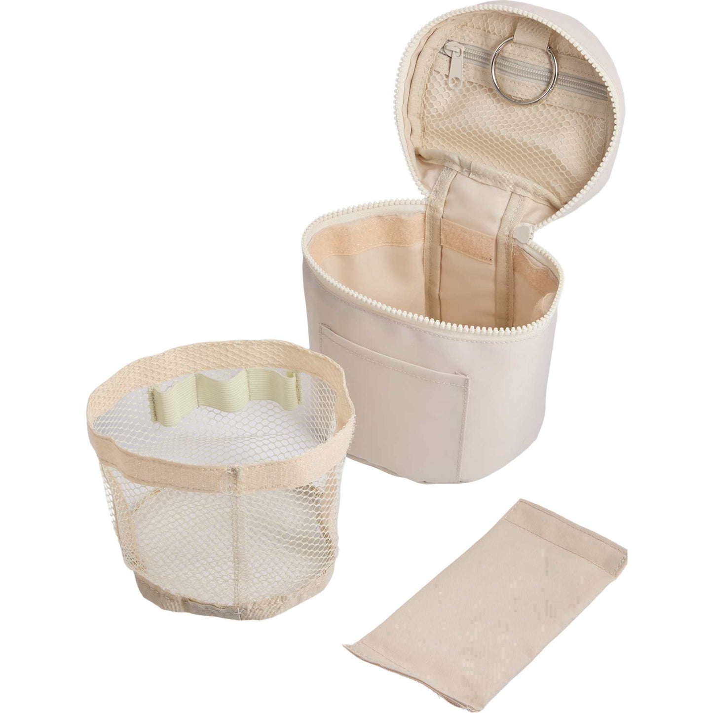 Natural Wellable Recycled Round Travel Case plain
