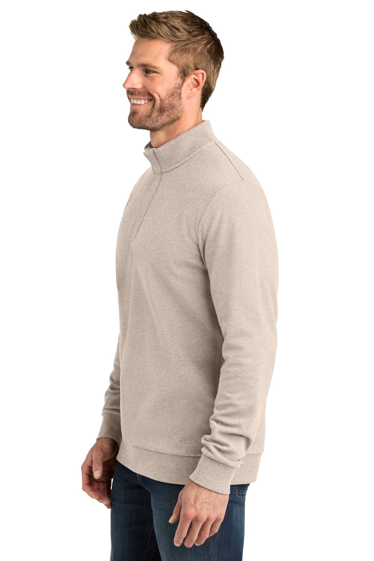 NaturalHtr TravisMathew Ocean Villa 1/4-Zip TMA41421
