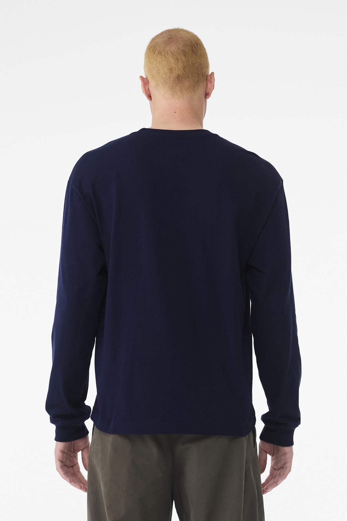 Navy BELLA+CANVAS Unisex 6-Ounce Heavyweight Long Sleeve Tee BC3511