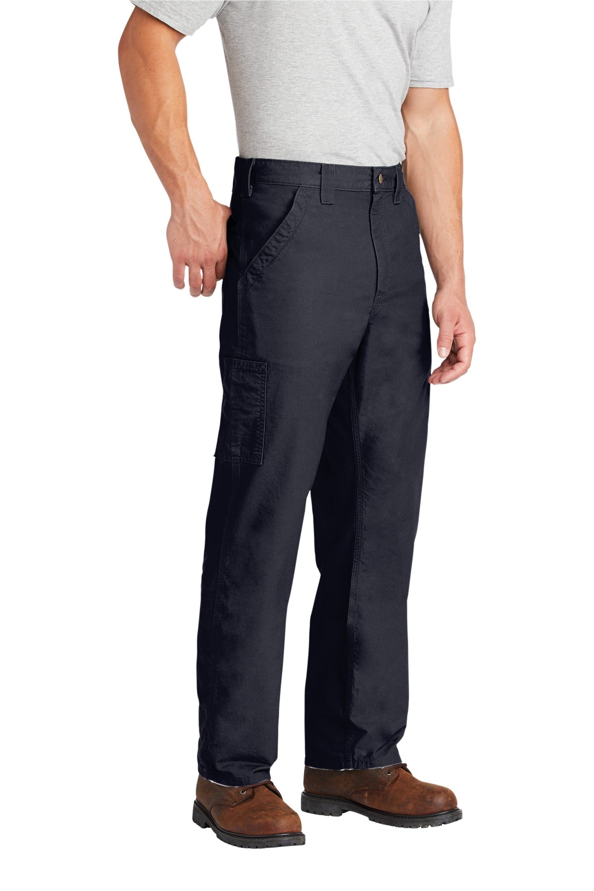 Navy Carhartt Canvas Work Dungaree. CTB151
