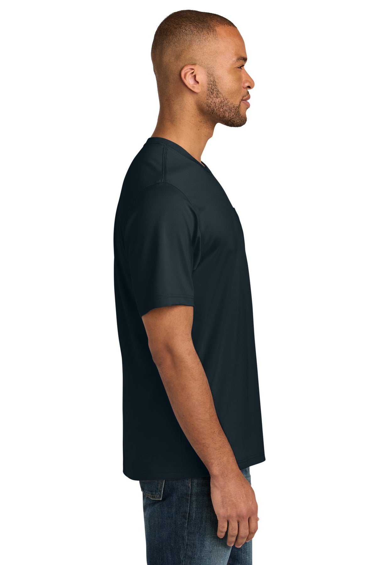 Navy CornerStone Workwear Pro Short Sleeve Pocket Tee CS440P