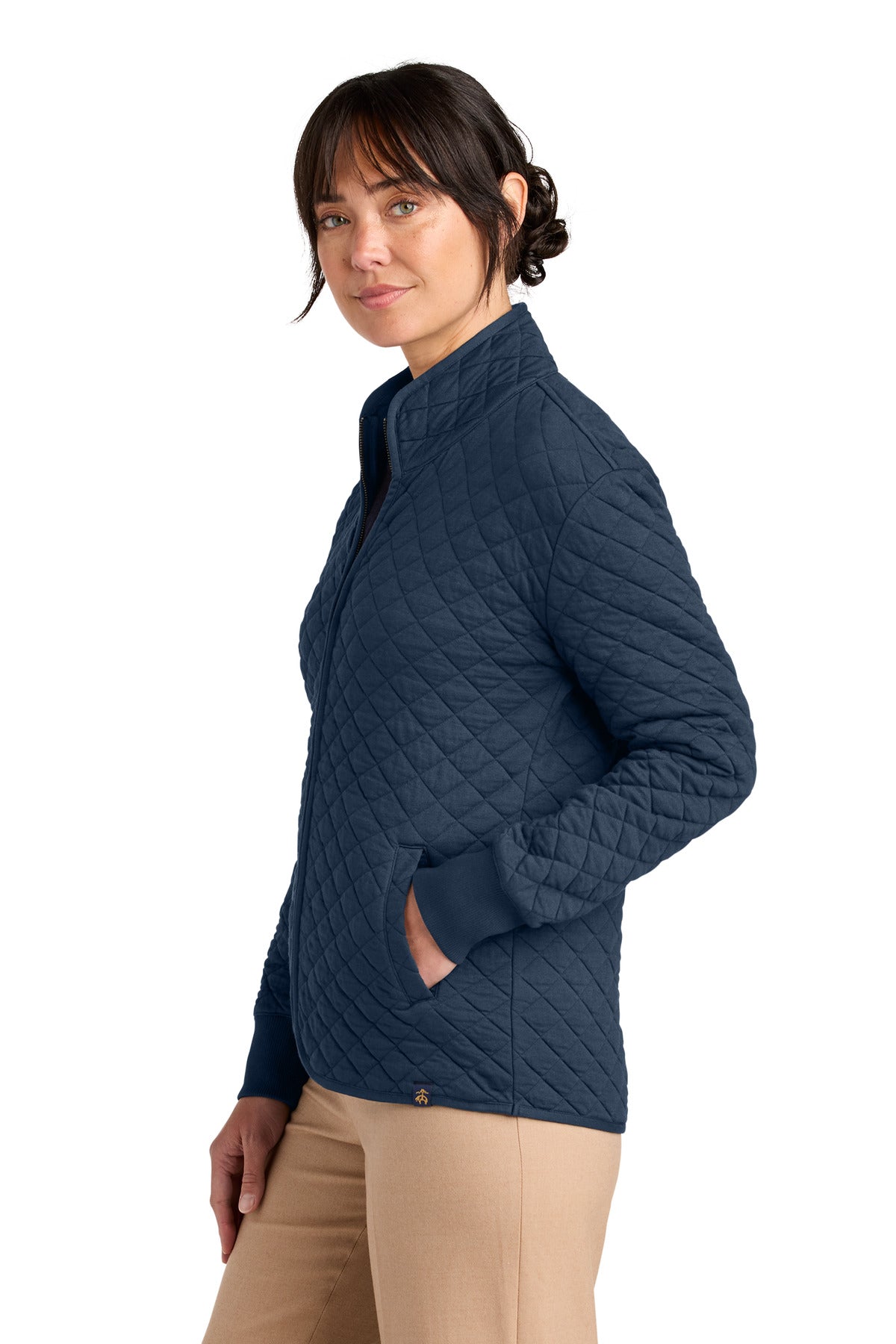 NavyBlazer Brooks Brothers Women's Diamond Quilt Full-Zip BB18213