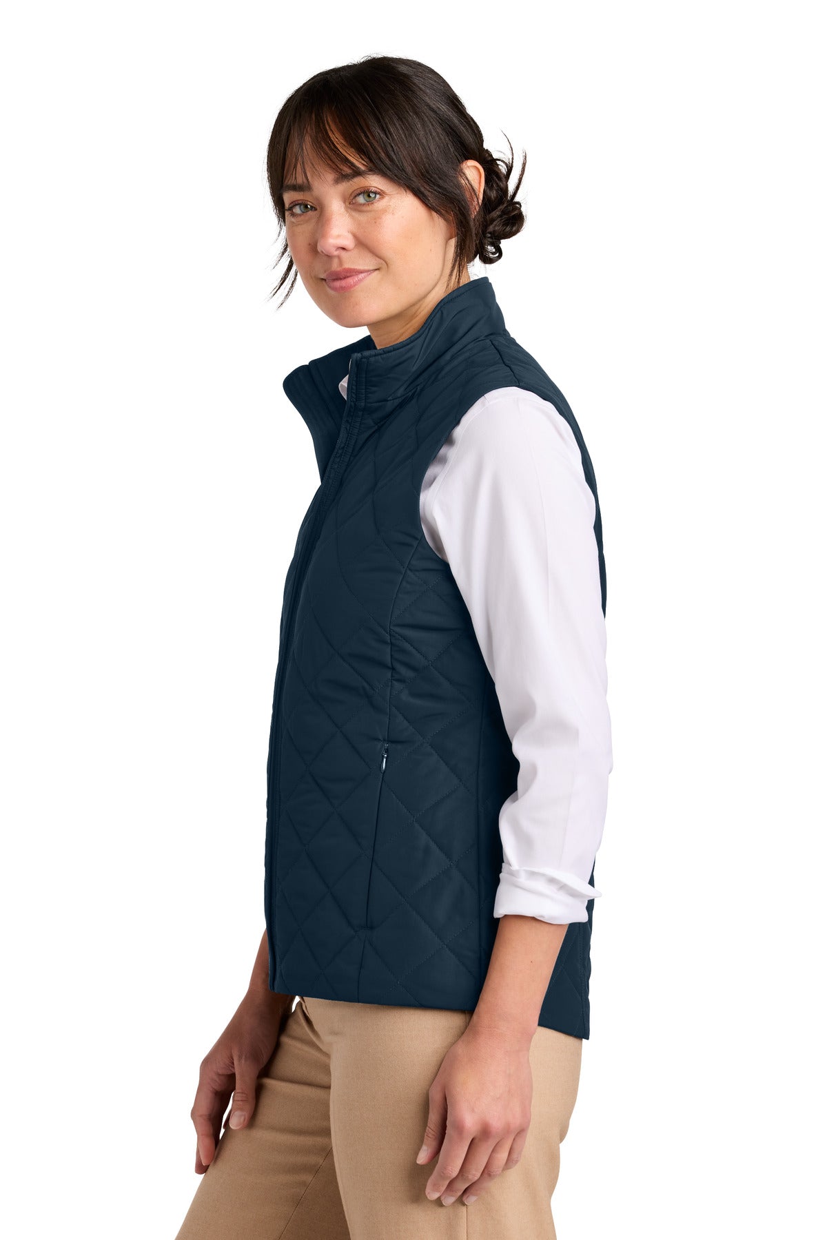 NightNavy Brooks Brothers Women's Quilted Vest BB18603