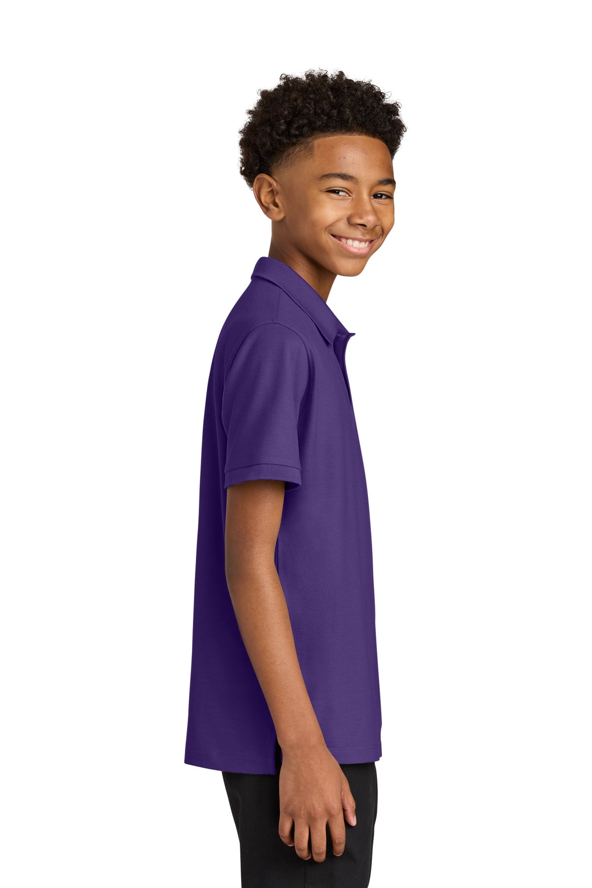 PrismPrpl Port Authority Youth Wearever Signature Pique Polo Y200