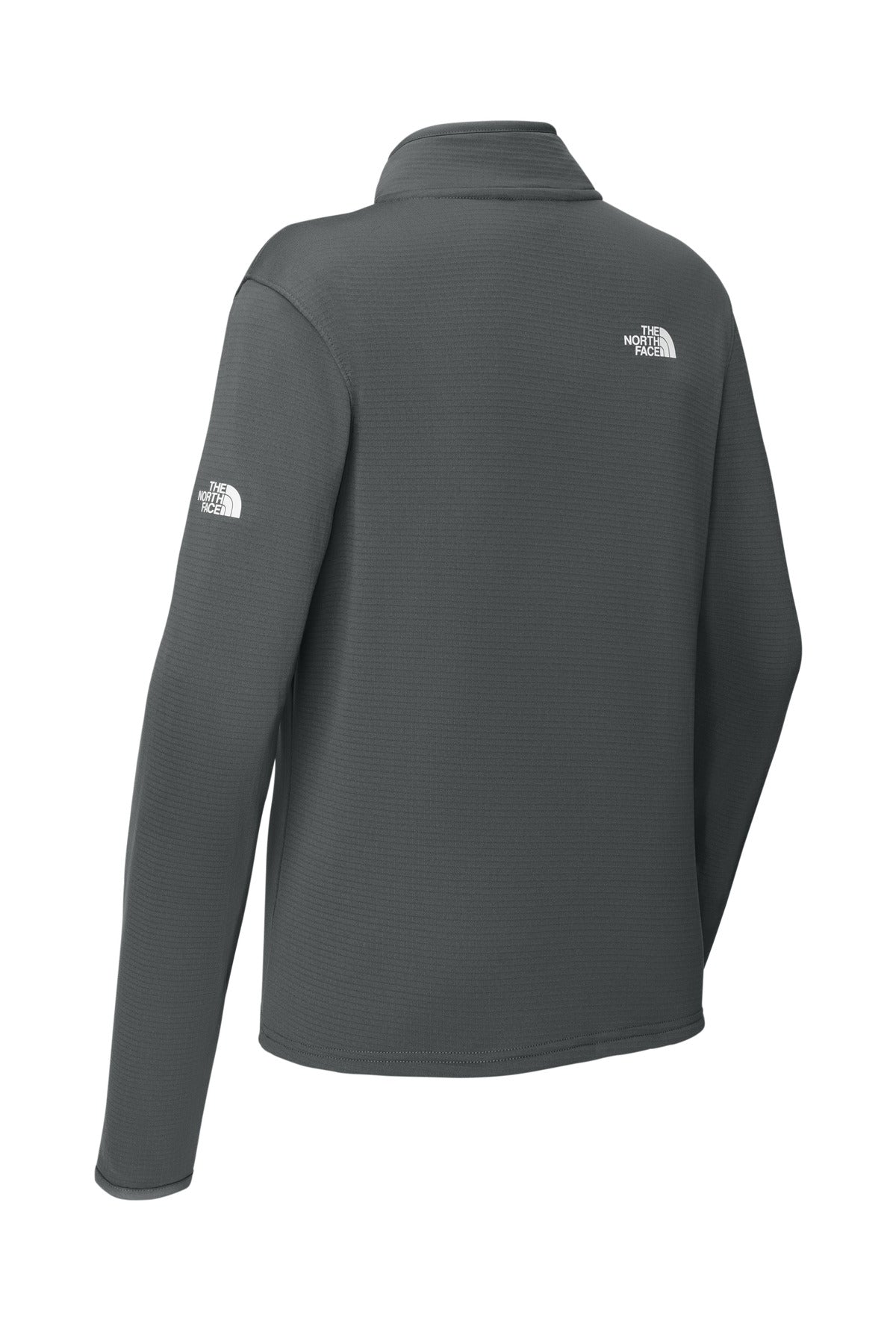 Rear View of AsphaltGry The North Face Women's Aim 1/4-Zip Fleece NF0A8FQK