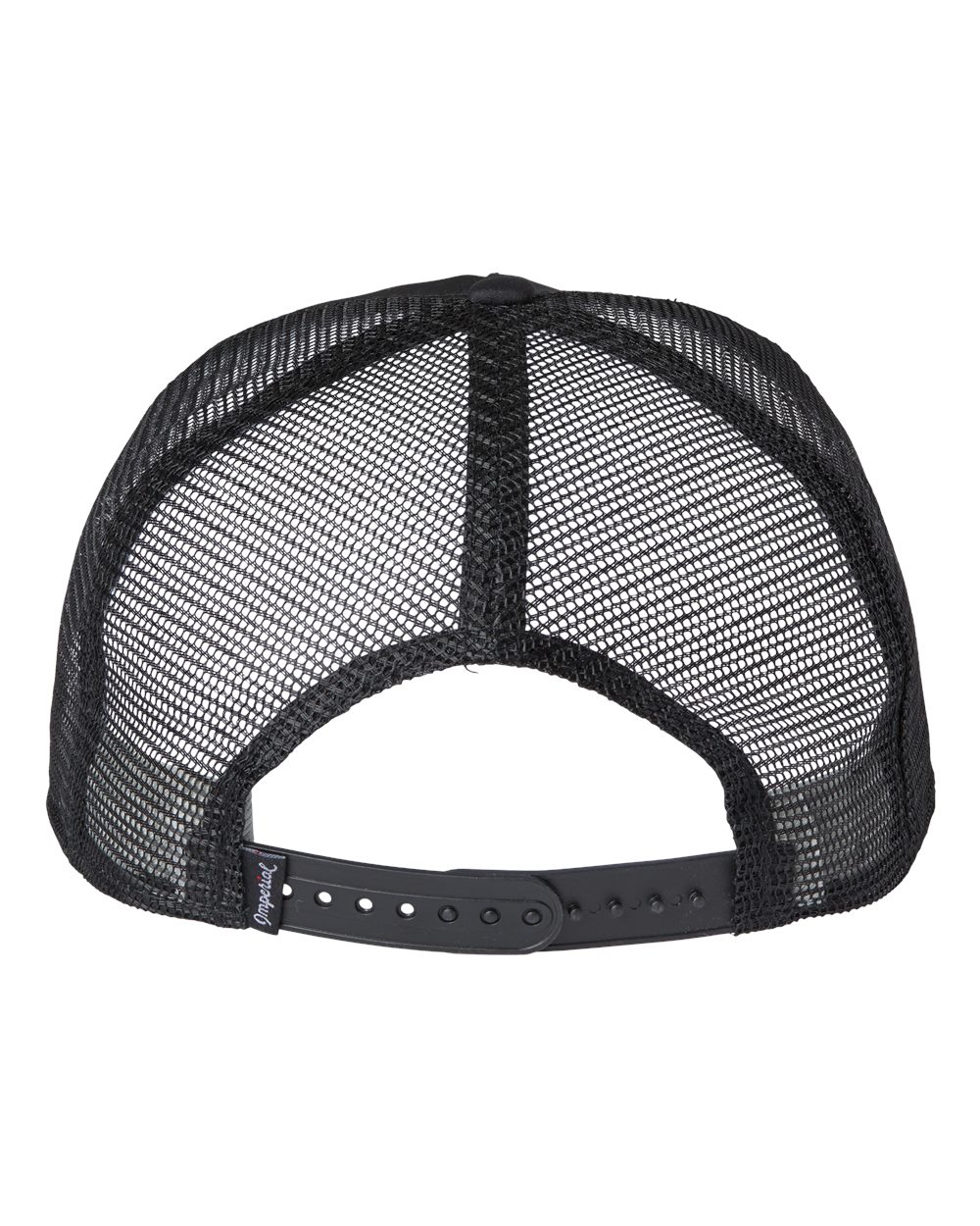 Rear View of Black/ Black/ Black The Rabble Rouser Cap - 5055
