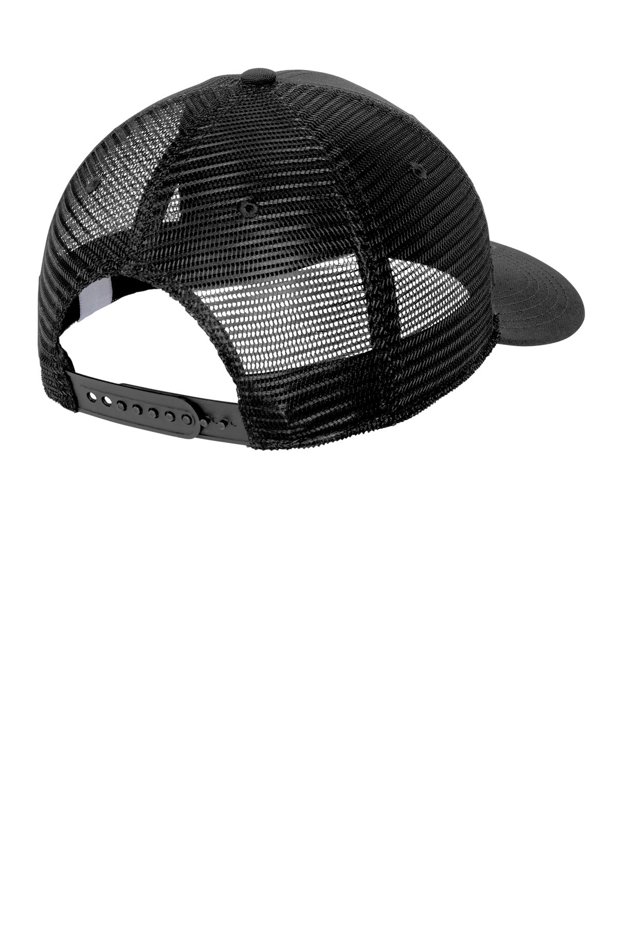 Rear View of Black Carhartt Canvas Mesh Back Cap CT105298