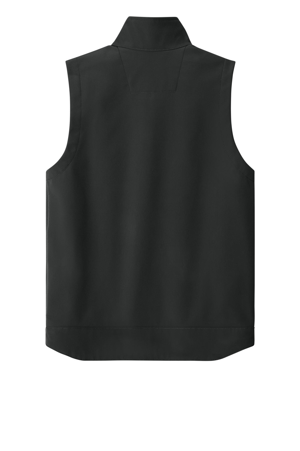 Rear View of Black Carhartt Rain Defender Soft Shell Vest CT106439