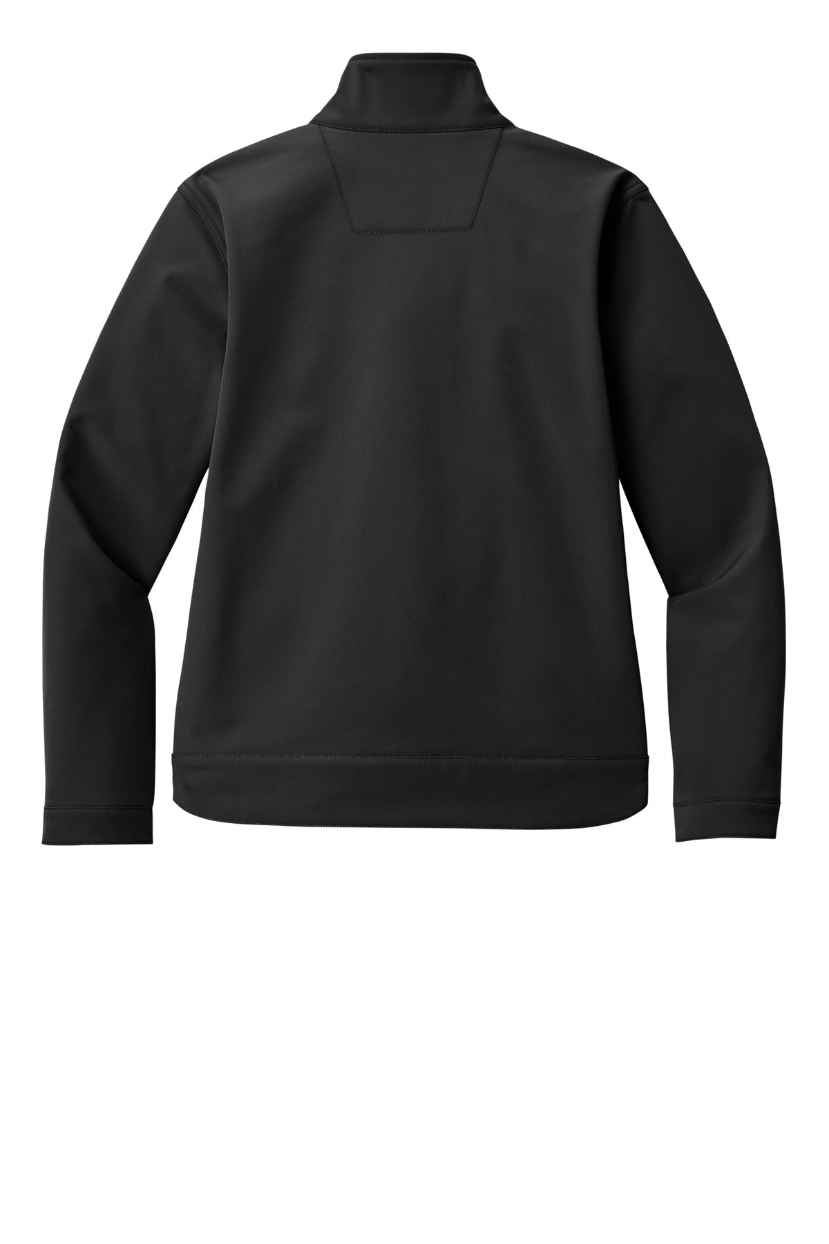 Rear View of Black Carhartt Women's Rain Defender Soft Shell Jacket CT107115