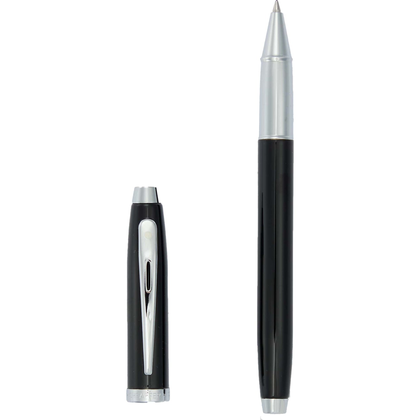 Rear View of Black Sheaffer® 100 Glossy Lacquer Roller Ball plain