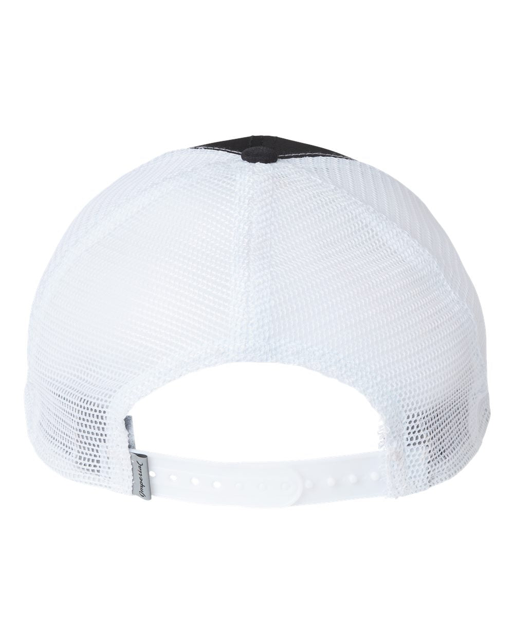 Rear View of Black/ White The Original Sport Mesh Cap - X210SM