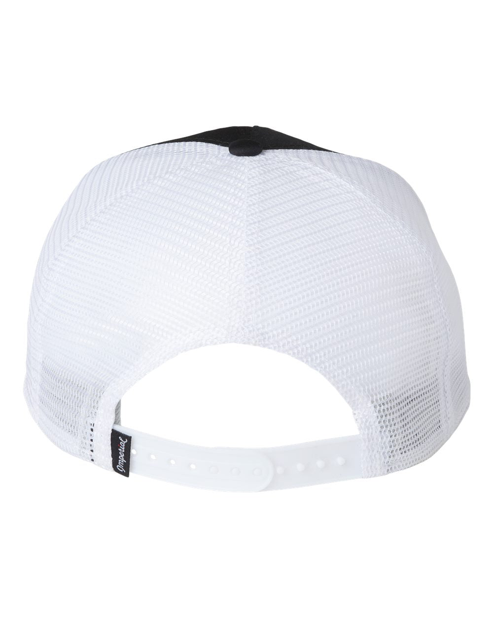 Rear View of Black/ White/ White The Rabble Rouser Cap - 5055