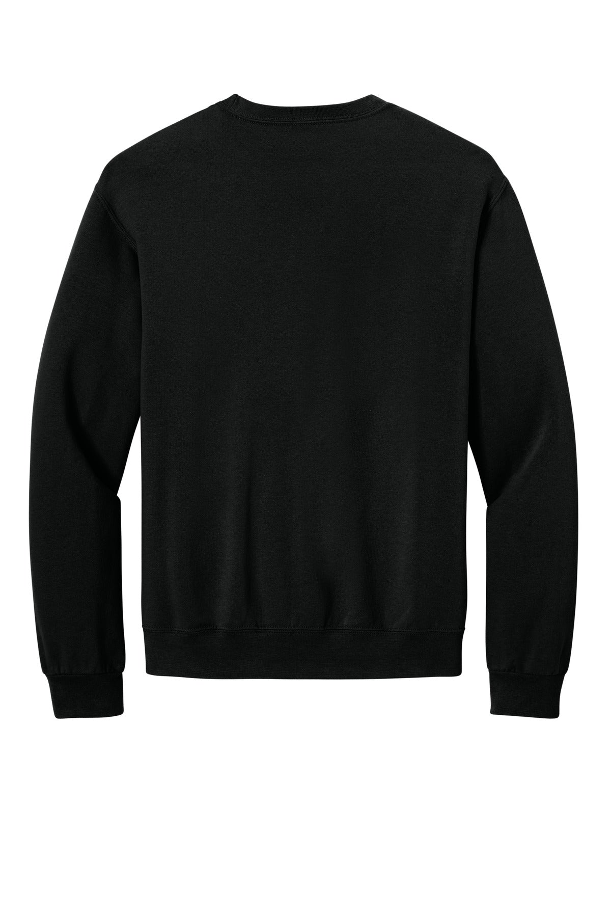Rear View of BlackInk Jerzees Ultimate Unisex CVC Ring Spun Crewneck Sweatshirt IC48M