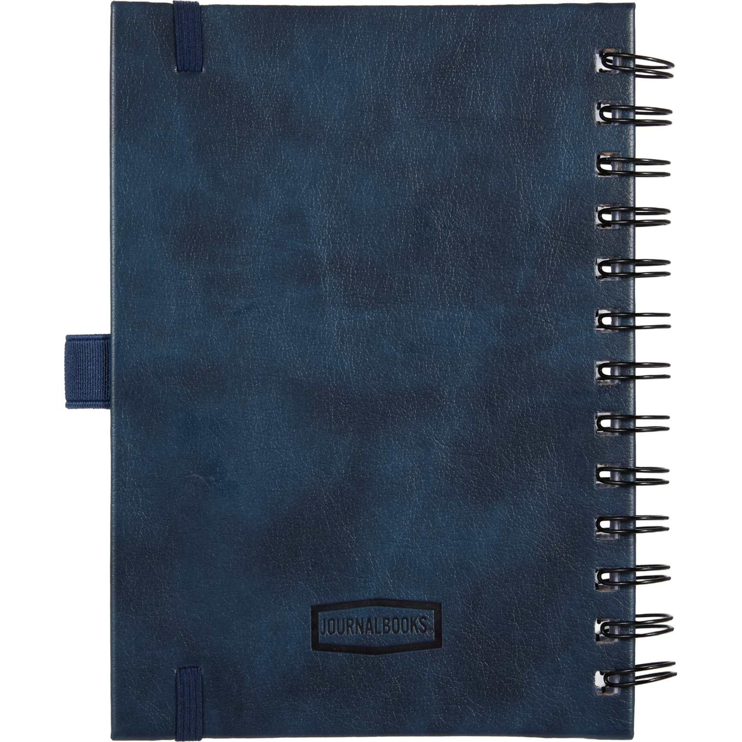 Rear View of Blue 5” x 7” FSC® Recycled Morano Spiral Journal plain