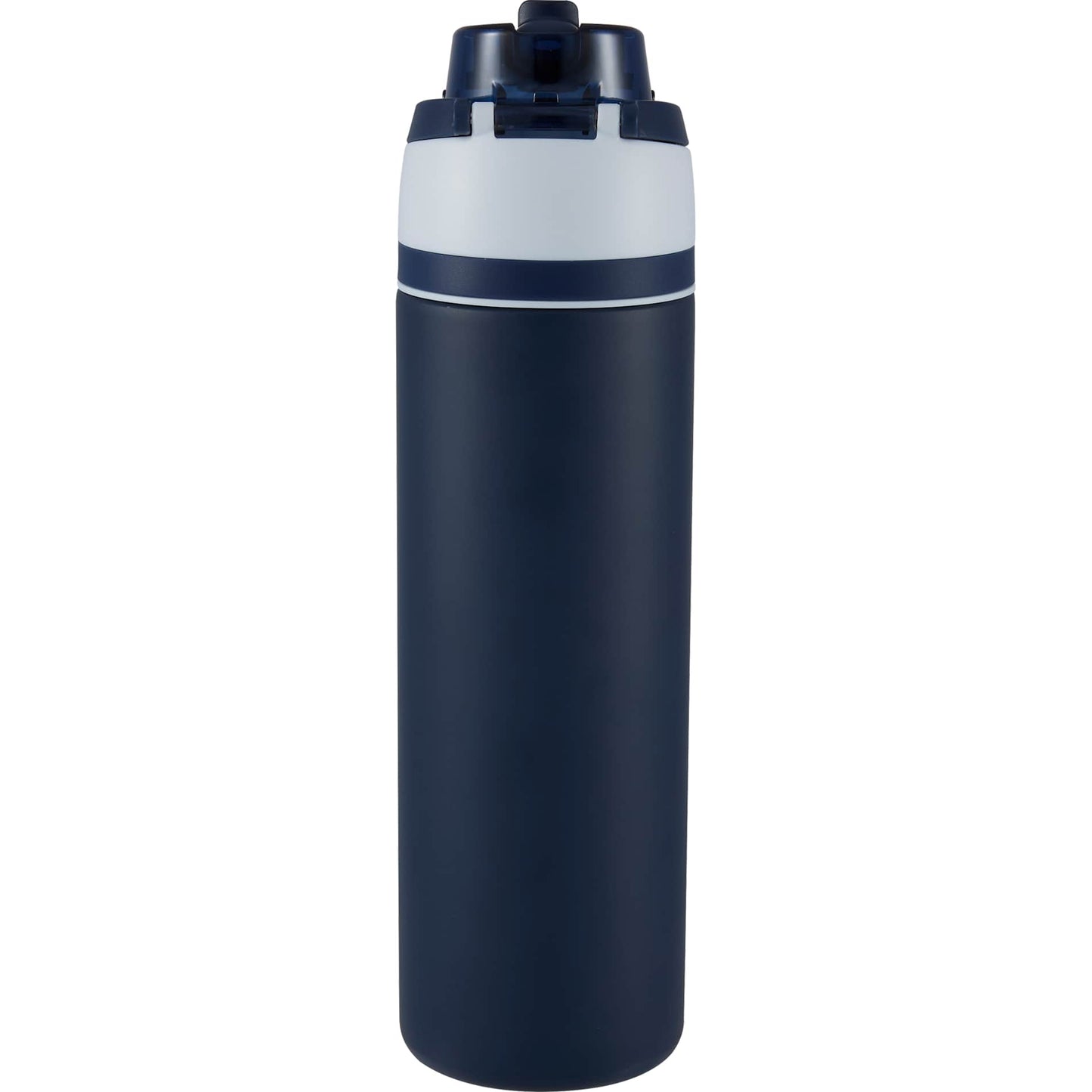 Rear View of Blue Elvin 28oz Recycled Stainless Flip Straw Bottle plain