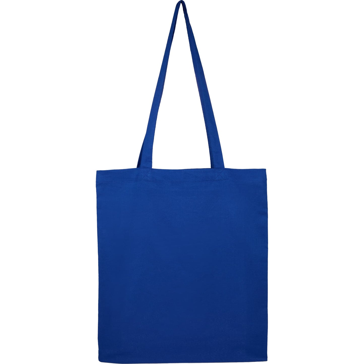 Rear View of Blue Organic 4oz Cotton Tote plain
