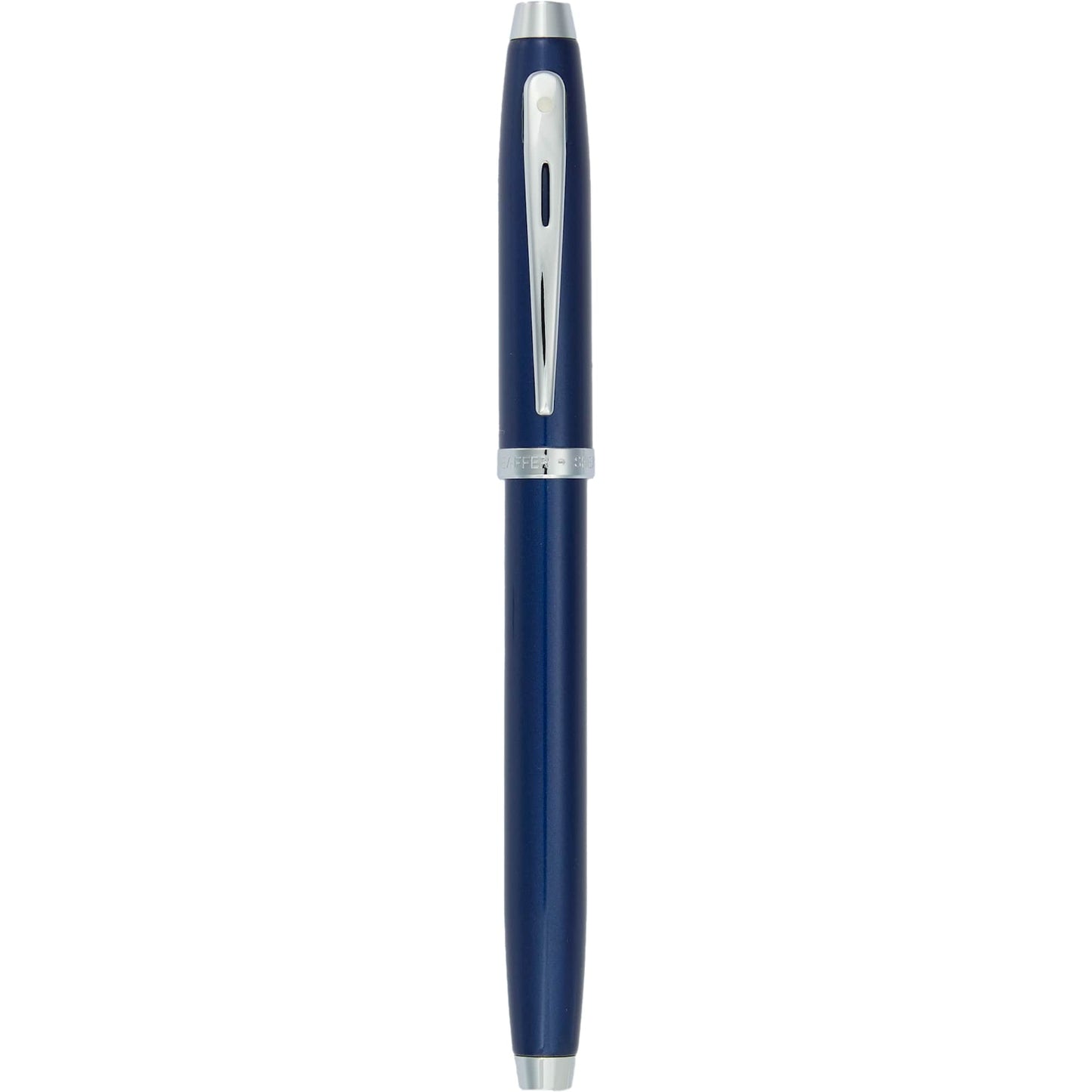 Rear View of Blue Sheaffer® 100 Glossy Lacquer Roller Ball plain