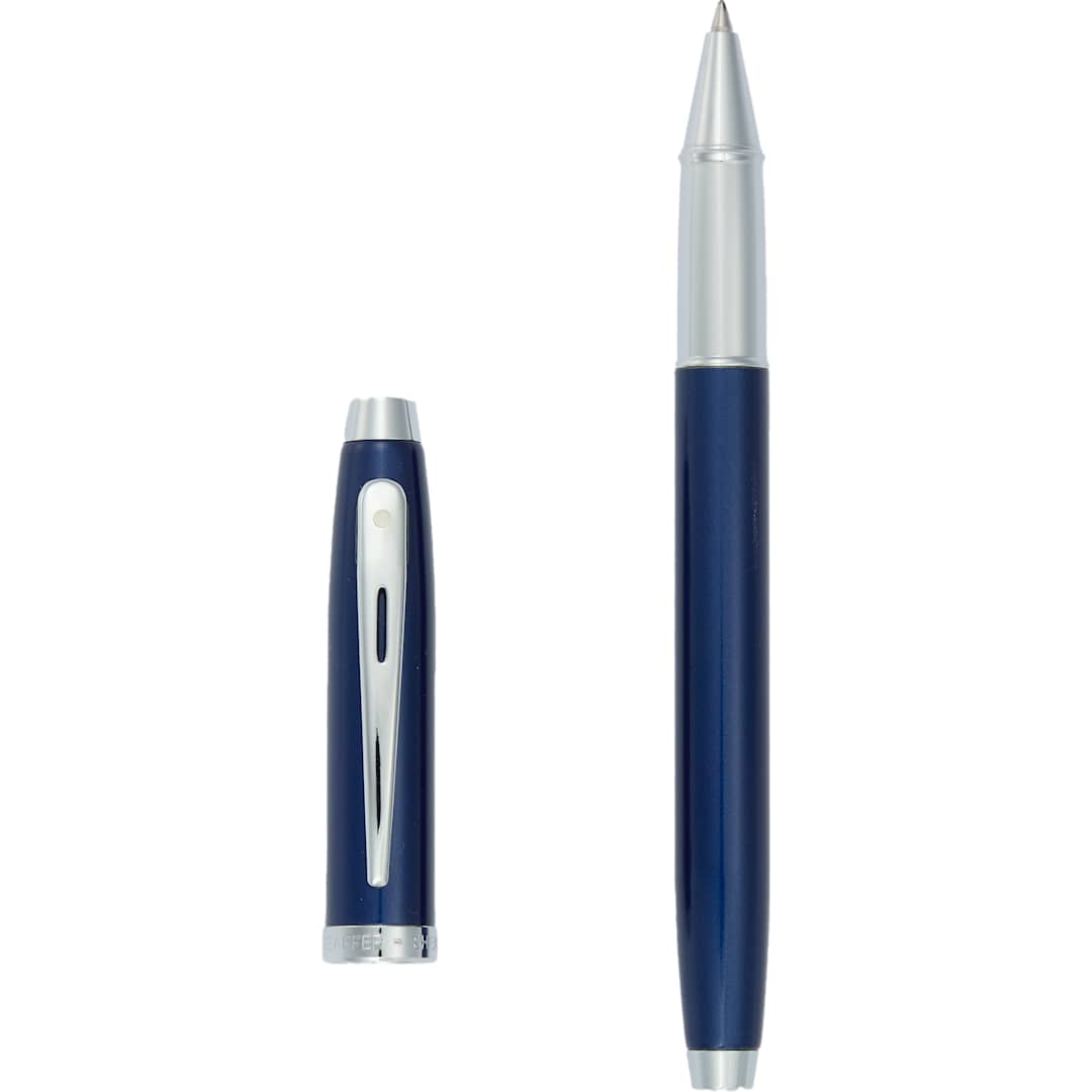 Rear View of Blue Sheaffer® 100 Glossy Lacquer Roller Ball plain