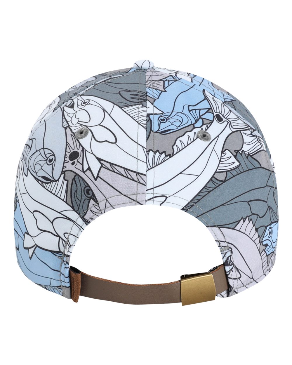 Rear View of Blue/ White The Golden Hour Cap - DNA014