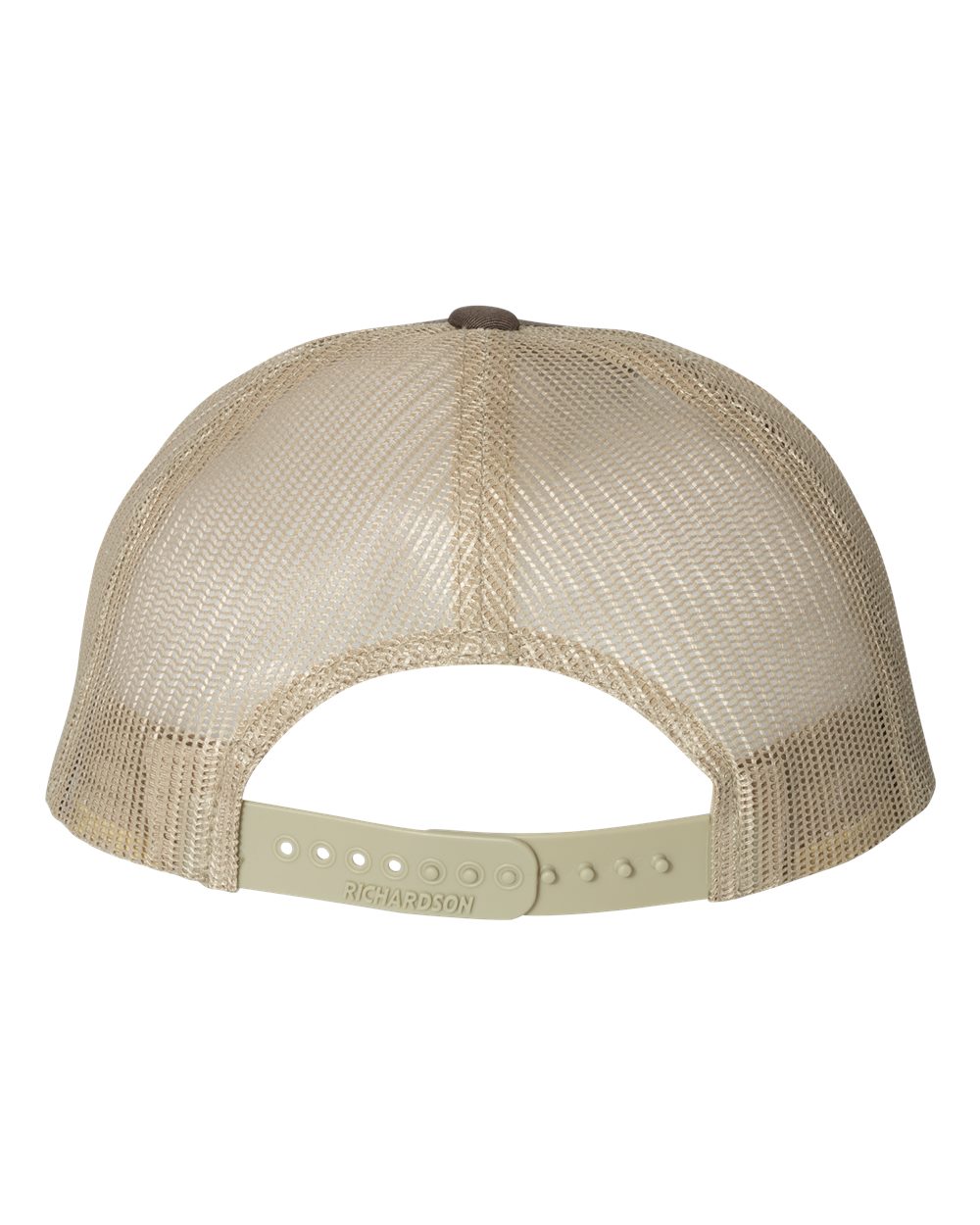 Rear View of Brown/ Khaki Low Pro Trucker Cap - 115