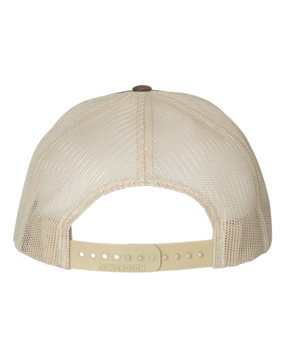 Rear View of Brown/ Khaki Snapback Trucker Cap - 112