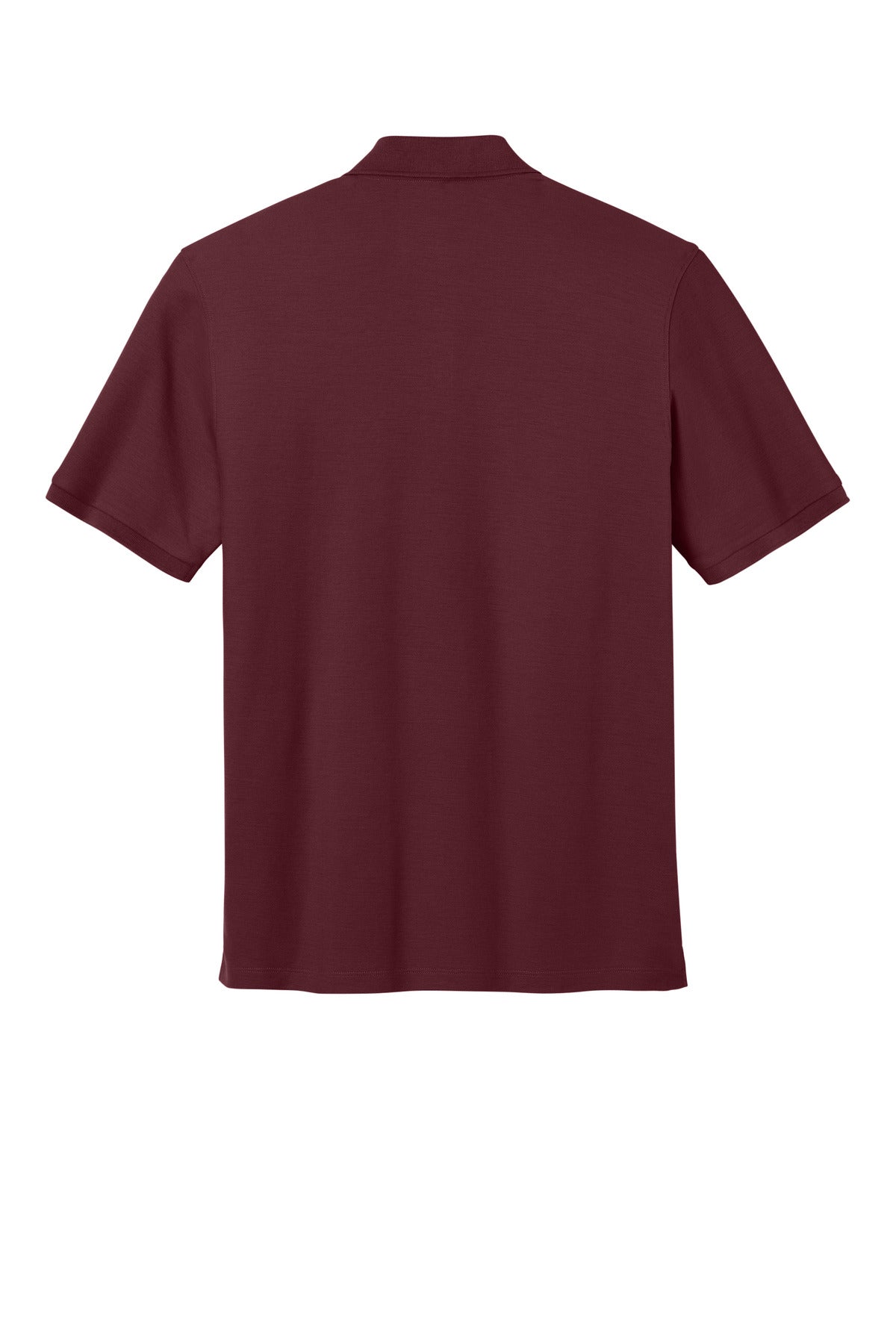 Rear View of Burgundy Port Authority Wearever Signature Pique Pocket Polo K200P