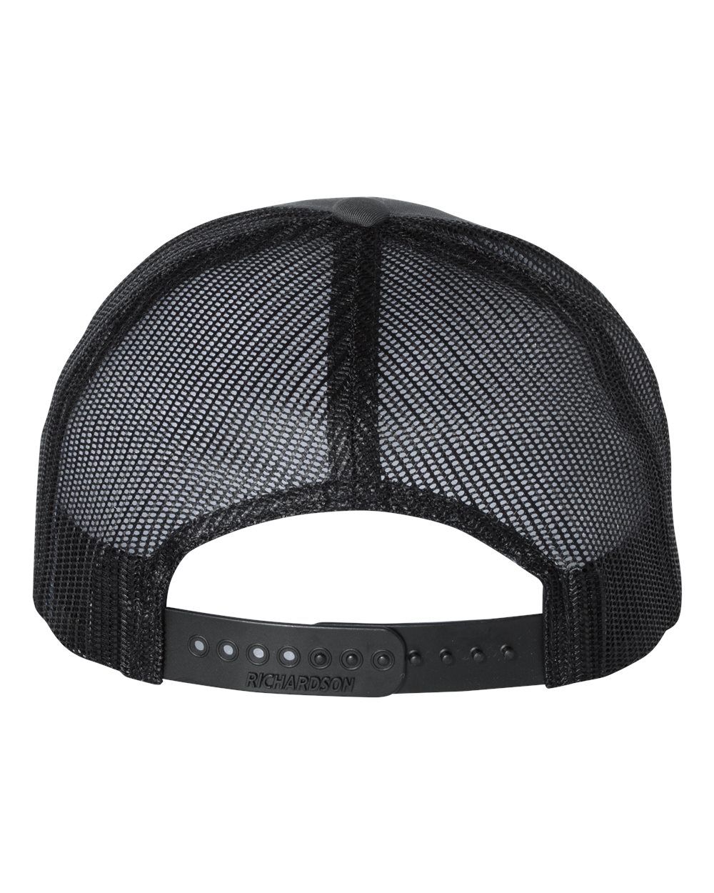 Rear View of Charcoal/ Black Low Pro Trucker Cap - 115