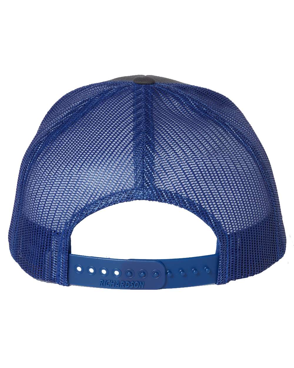 Rear View of Charcoal/ Royal Snapback Trucker Cap - 112