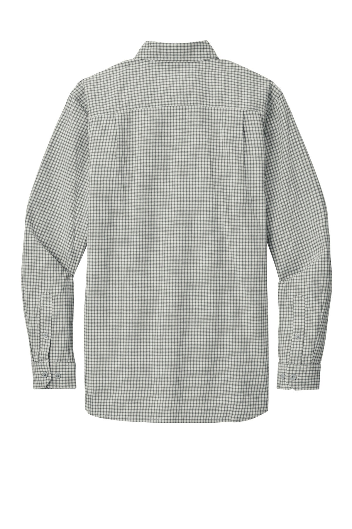 Rear View of ChckStMalt Carhartt Rugged Flex Plaid Long Sleeve Shirt CT107109