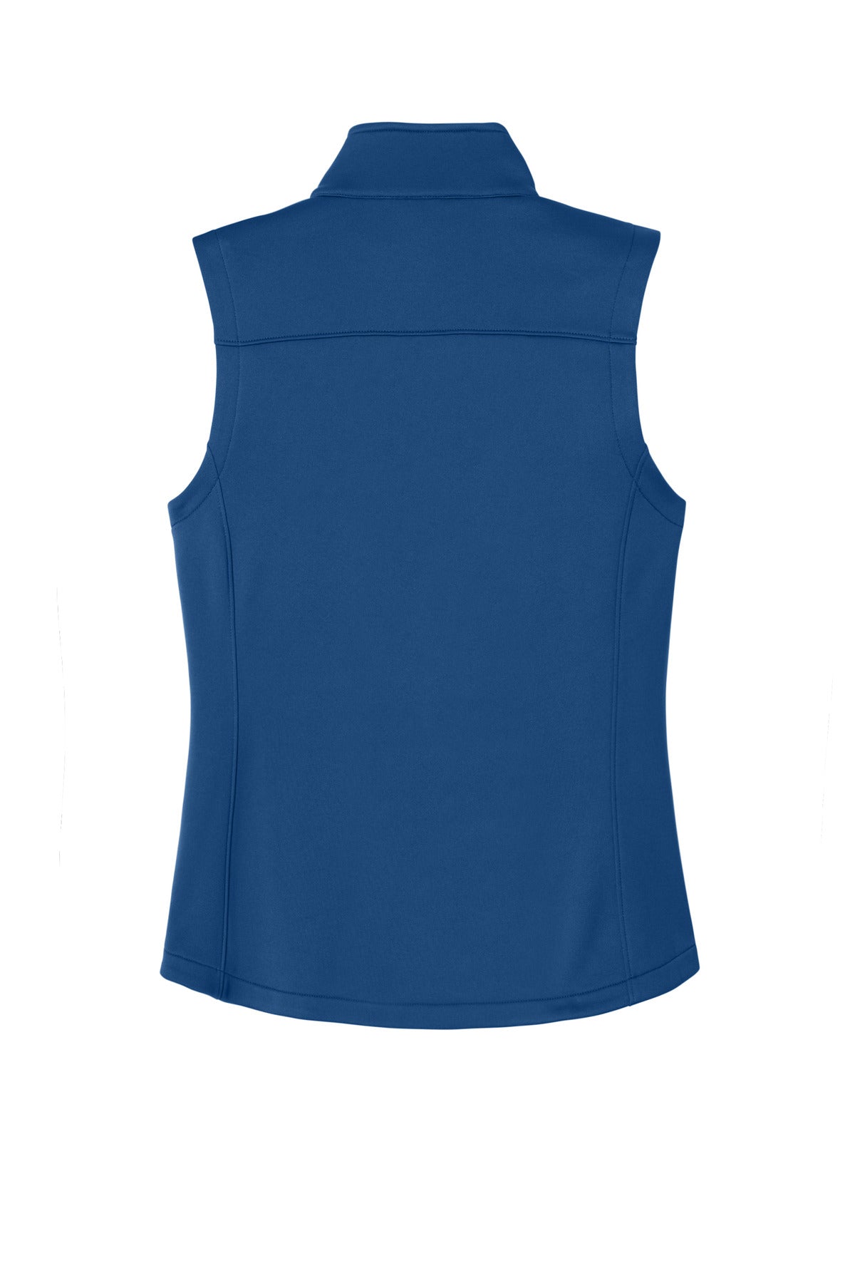 Rear View of CobaltBl Eddie Bauer Women's Smooth Mid Layer Fleece Vest EB2570