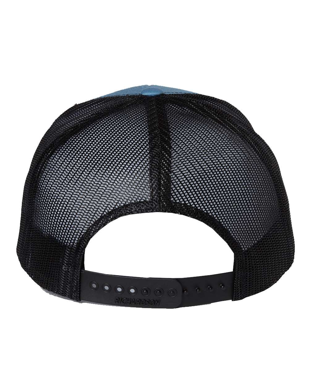 Rear View of Columbia Blue/ Black Snapback Trucker Cap - 112