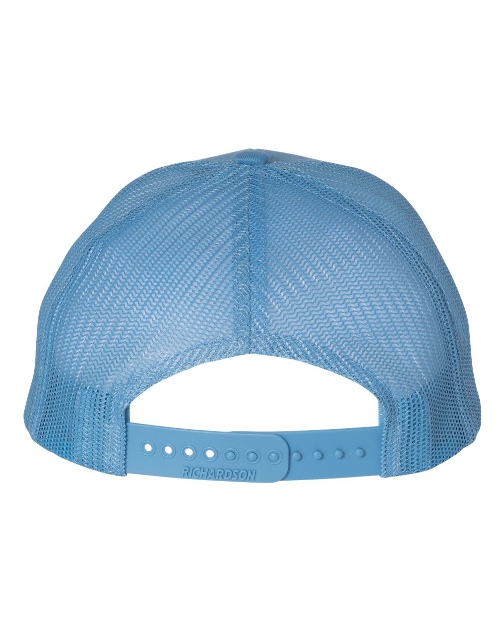 Rear View of Columbia Blue Snapback Trucker Cap - 112