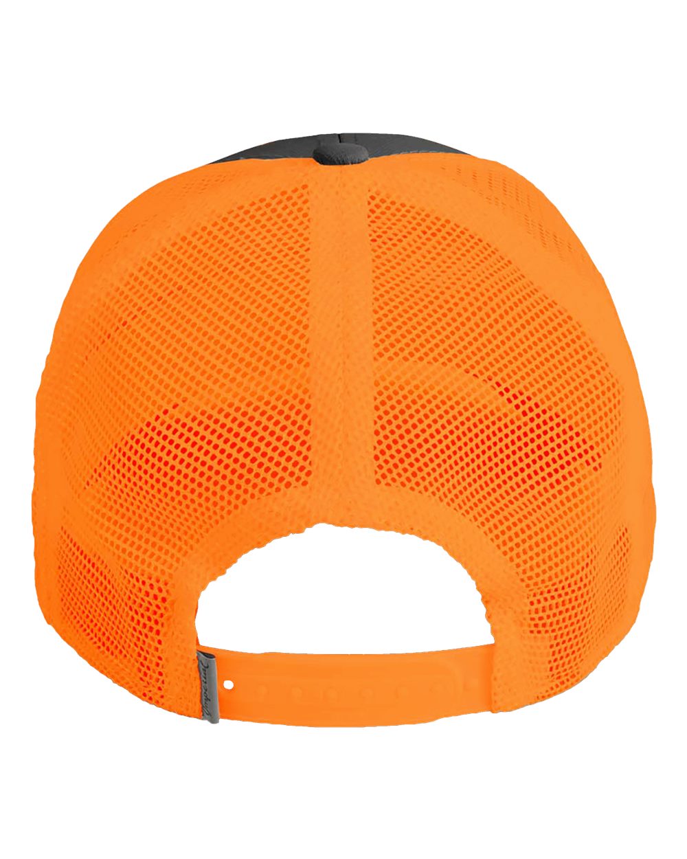 Rear View of Dark Grey/ Neon Orange The Original Sport Mesh Cap - X210SM