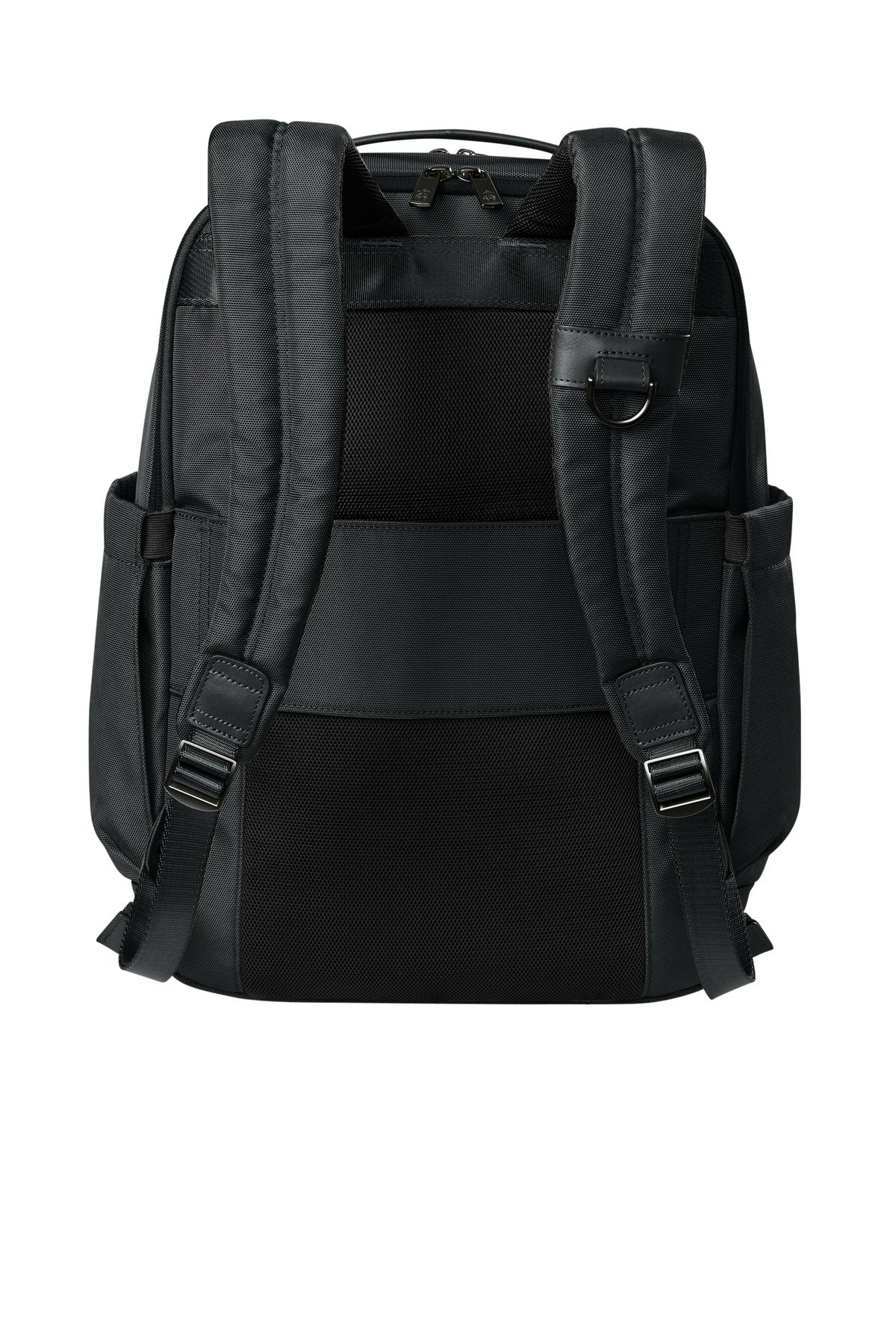 Rear View of DeepBlack Brooks Brothers Oxford Backpack BB18822