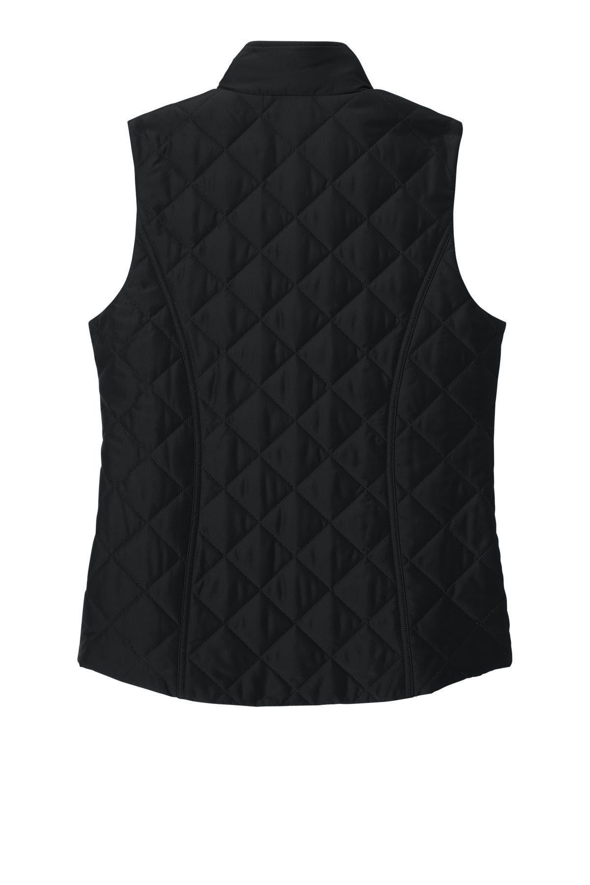 Rear View of DeepBlack Brooks Brothers Women's Quilted Vest BB18603