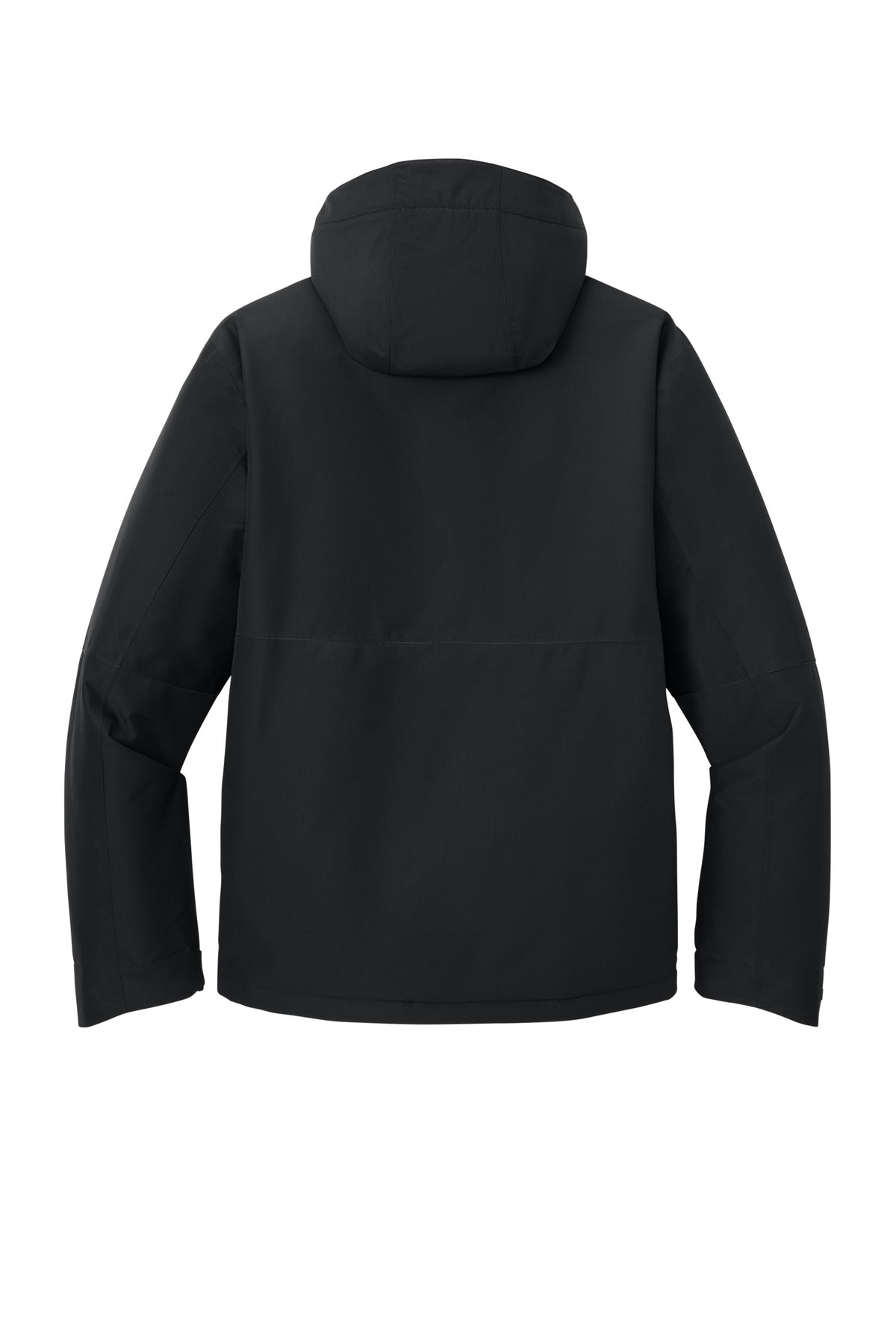 Rear View of DeepBlack Port Authority Insulated Heavy Ripstop Jacket J721