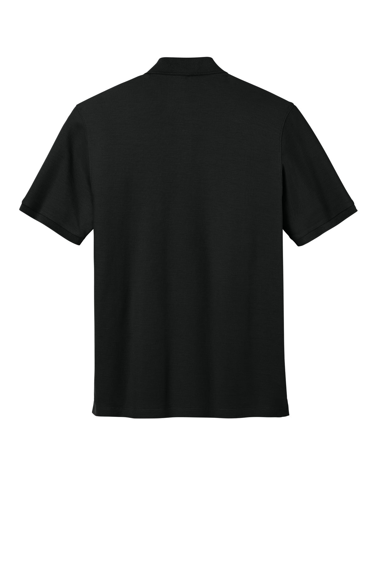 Rear View of DeepBlack Port Authority Wearever Signature Pique Pocket Polo K200P