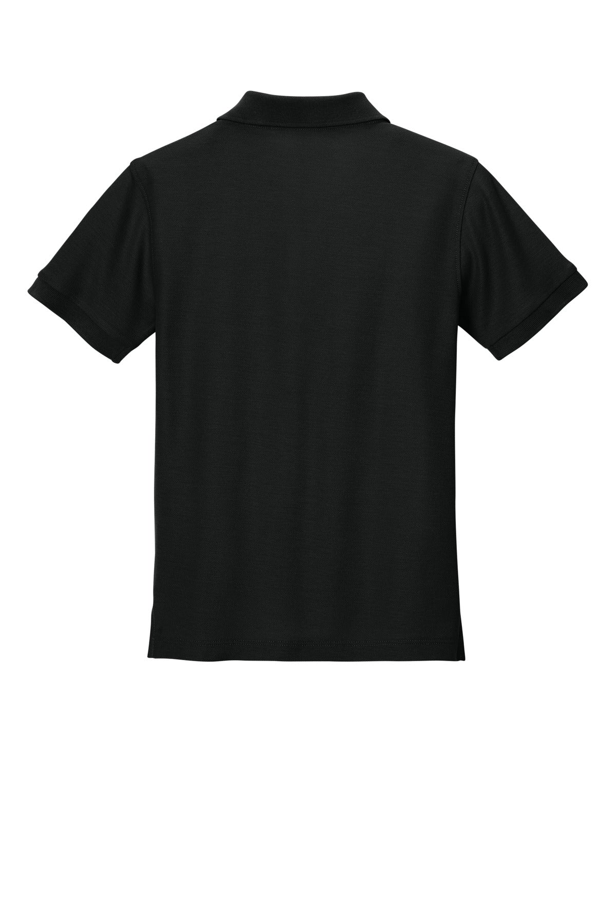 Rear View of DeepBlack Port Authority Youth Wearever Signature Pique Polo Y200