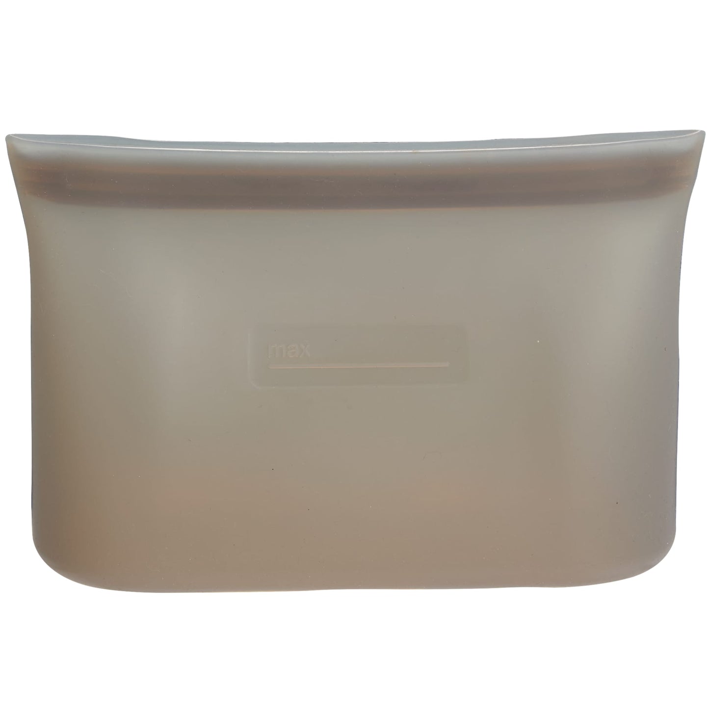 Rear View of Gray Zili Silicone Food Storage Bag 16oz plain