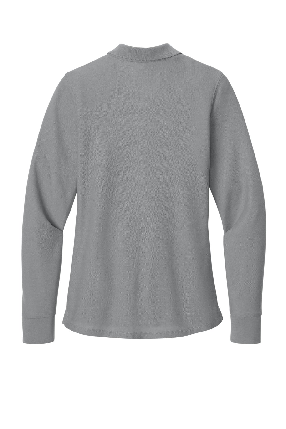 Rear View of GustyGrey Port Authority Women's Wearever Signature Pique Long Sleeve Polo LK200LS