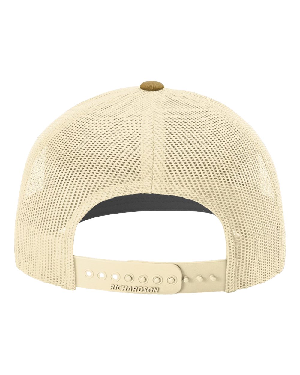Rear View of Heather Grey/ Birch/ Amber Gold Snapback Trucker Cap - 112