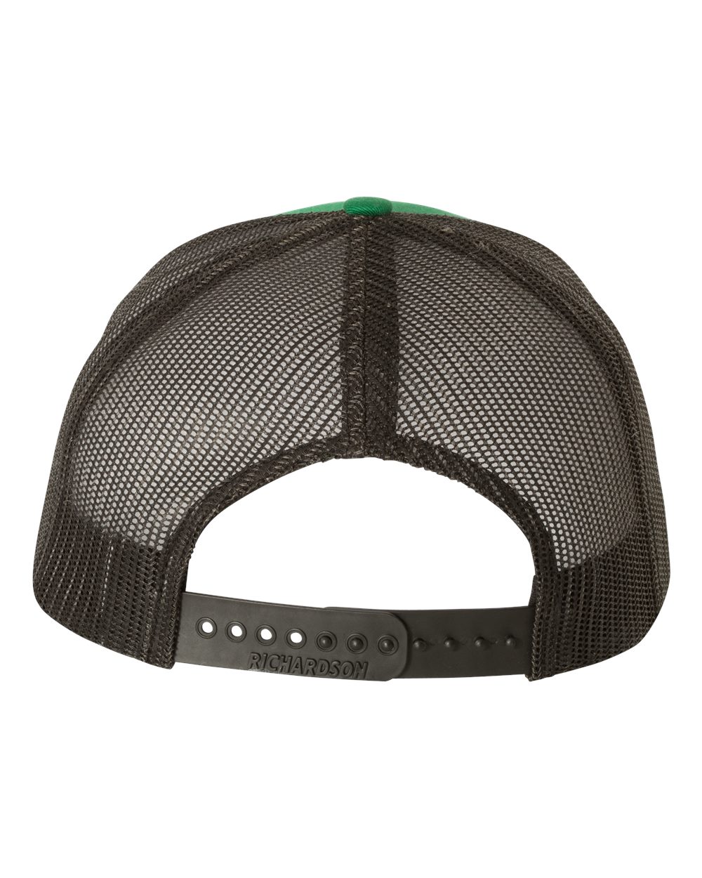 Rear View of Kelly/ Black Snapback Trucker Cap - 112