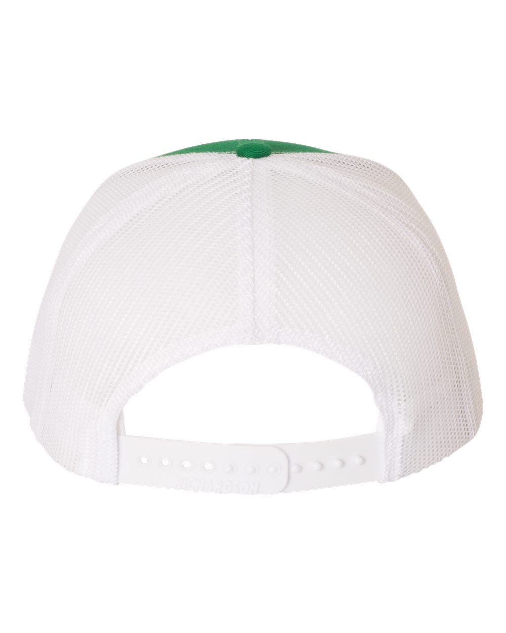 Rear View of Kelly/ White Snapback Trucker Cap - 112