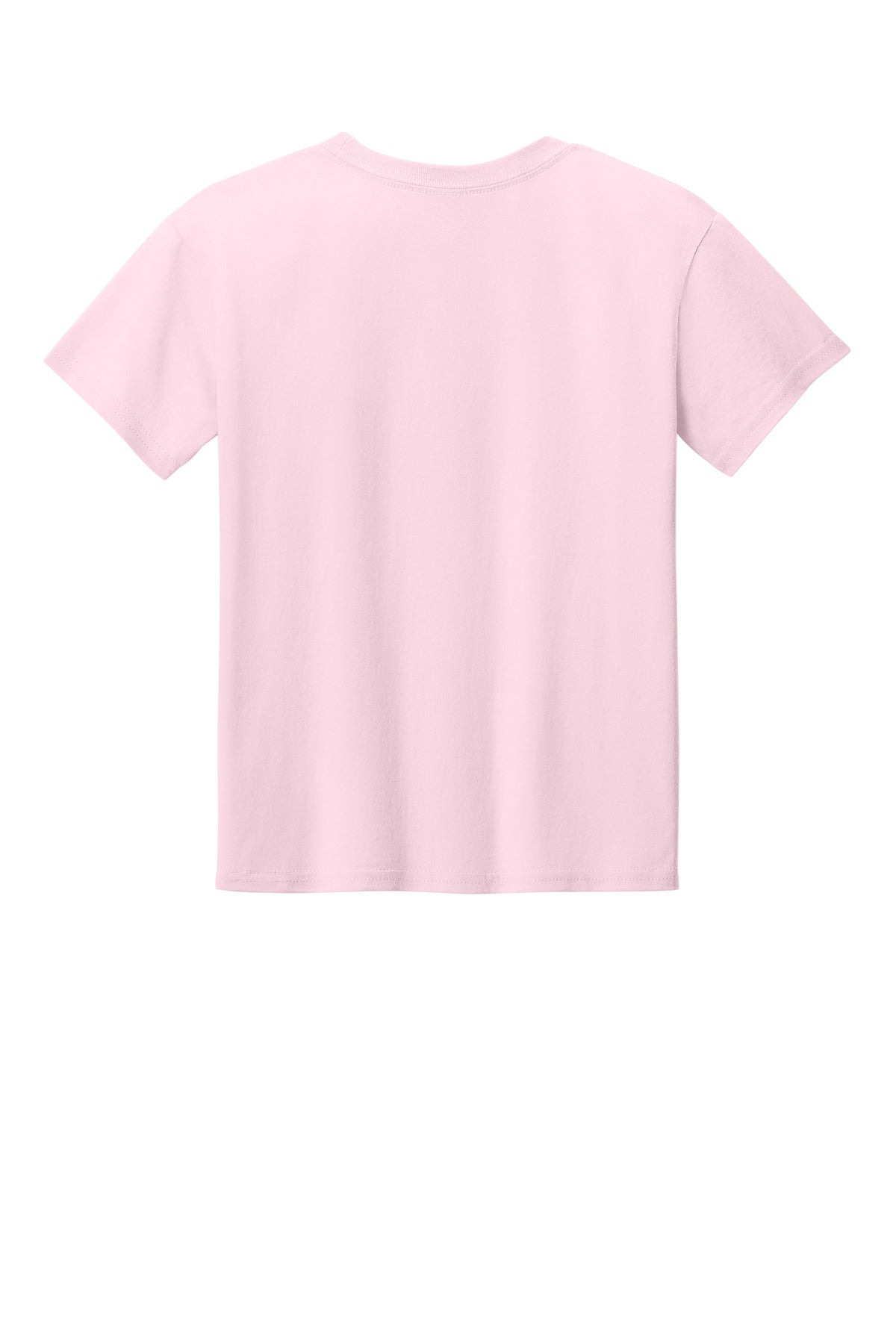 Rear View of LightPink Gildan Youth Light Cotton Tee 3000B
