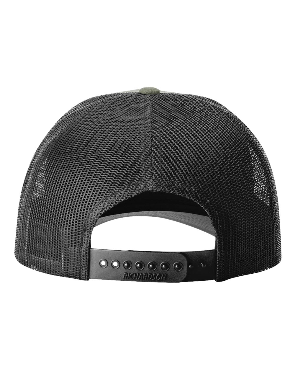 Rear View of Loden Green/ Black Low Pro Trucker Cap - 115